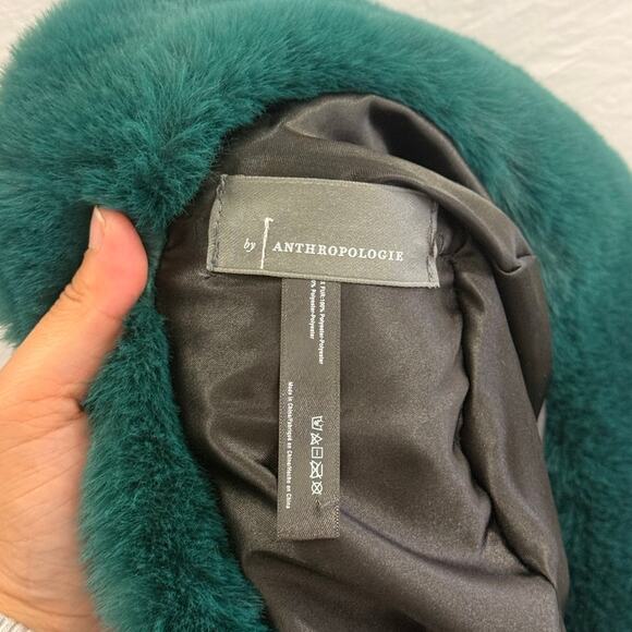 Anthropologie Deep Green Faux Fur Hat - Picture 4 of 4